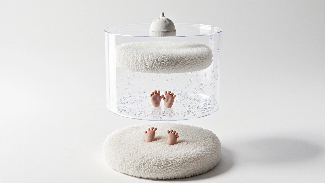 Схема трёх слоёв детской осенней одежды: хлопок, флис и водонепроницаемая ткань.